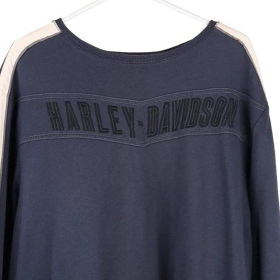 Vintage blue Harley Davidson Sweatshirt - mens x-large