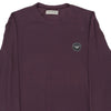 Vintage purple Emporio Armani Long Sleeve T-Shirt - womens x-large