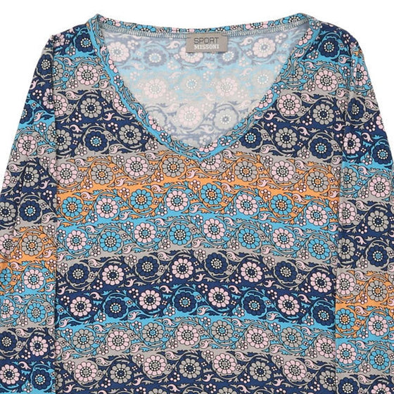 Vintage blue Missoni Sport Long Sleeve T-Shirt - womens medium
