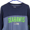 Vintage navy Seattle Seahawks Reebok Long Sleeve T-Shirt - mens x-large