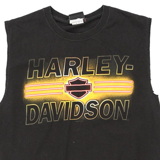 Vintage black Route 66 Harley Davidson Vest - mens medium