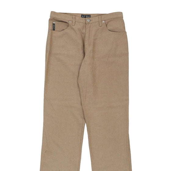 Vintage beige Armani Jeans Trousers - womens 30" waist