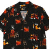 Vintage black Staple Superior Patterned Shirt - mens medium