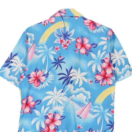 Vintage blue Blue Mountain Hawaiian Shirt - womens large
