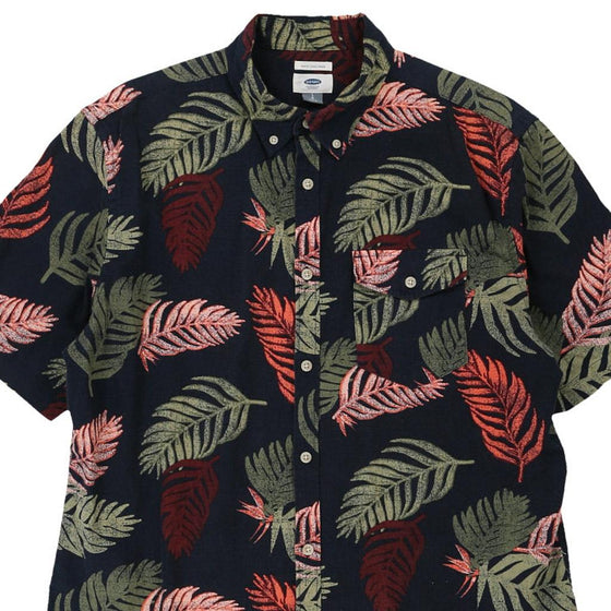 Vintage black Old Navy Hawaiian Shirt - mens large