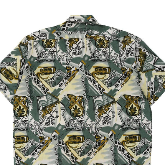Vintage block colour Mahata Patterned Shirt - mens xx-large