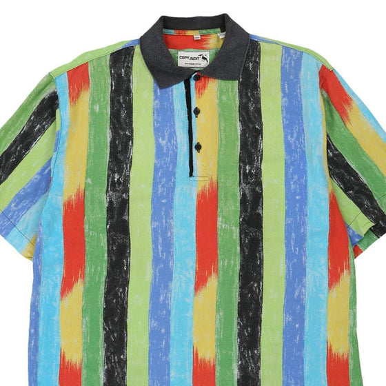 Vintage multicoloured Copy Right Patterned Shirt - mens large