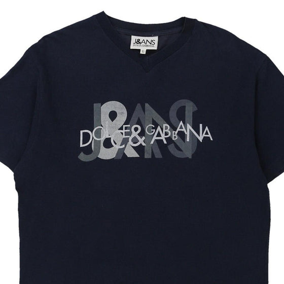 Vintage navy Dolce & Gabbana T-Shirt - mens large