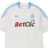 Vintage white Olympique de Marseille Adidas Football Shirt - mens large