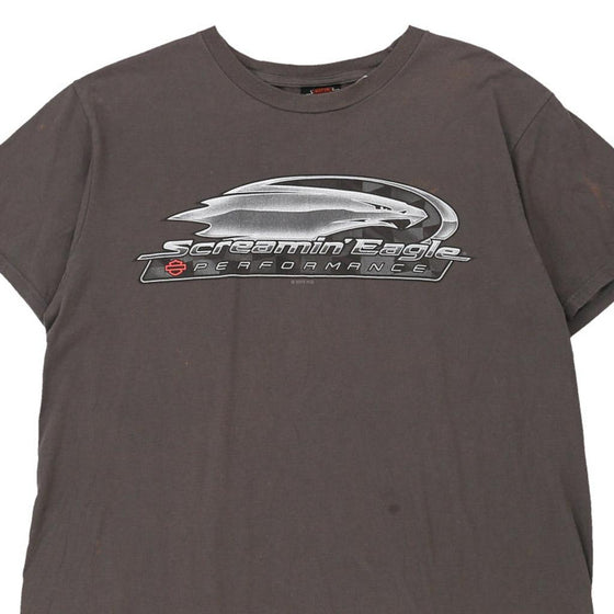 Vintage grey Screamin Eagle  Harley Davidson T-Shirt - mens large