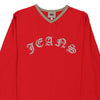 Vintage red Versace Jeans Couture Long Sleeve T-Shirt - mens small
