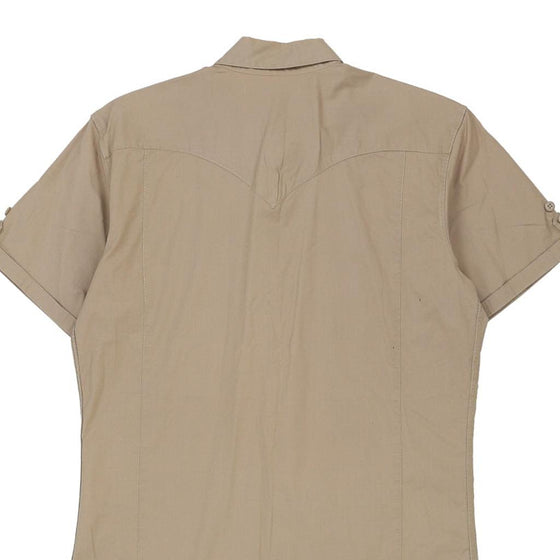 Vintage beige Levis Short Sleeve Shirt - mens medium