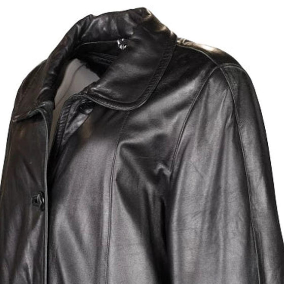 Vintage black Unbranded Leather Jacket - womens xx-large