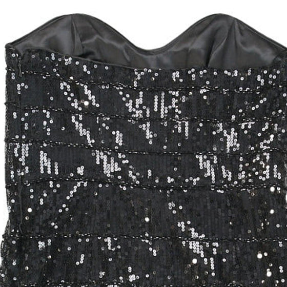 Jane Norman Sequin Dress - Small Black Polyester Blend - Thrifted.com