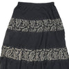 Bose Belking Striped Maxi Skirt - 28W UK 8 Black Polyester Blend - Thrifted.com