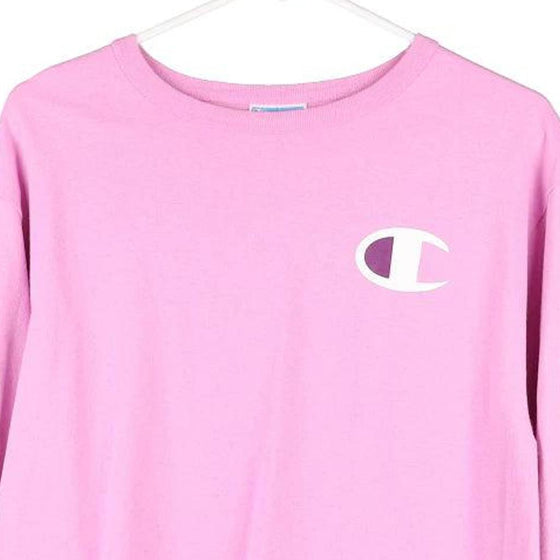 Vintage pink Champion Long Sleeve T-Shirt - womens small