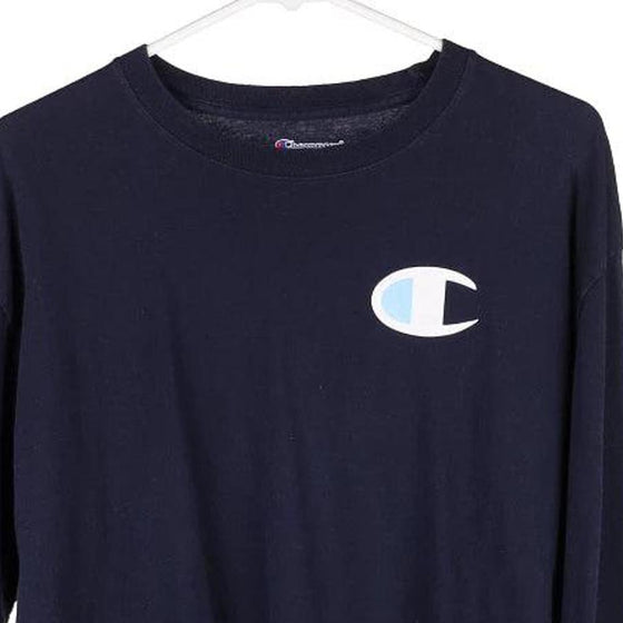 Vintage blue Champion Long Sleeve T-Shirt - mens large