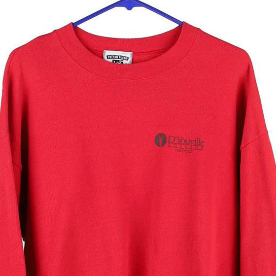 Vintage red D'Youville College Lee Sweatshirt - mens small