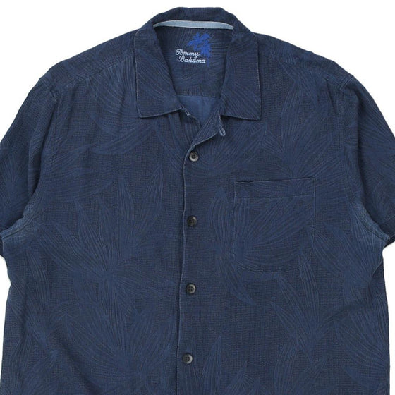 Vintage navy Tommy Bahama Hawaiian Shirt - mens medium