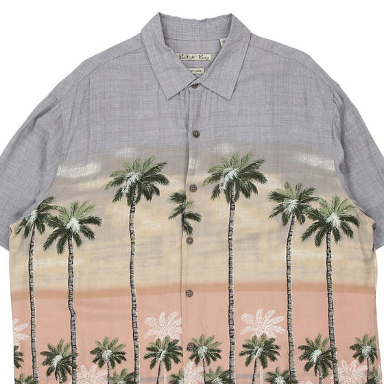 Vintage grey Batik Bay Patterned Shirt - mens x-large
