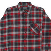 All Things Collection Checked Flannel Shirt - Small Red Cotton - Thrifted.com