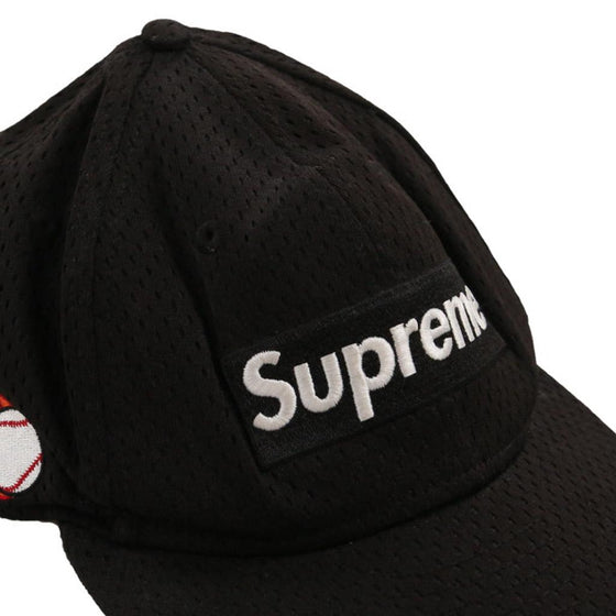 Pre-Loved black Supreme Cap - mens no size