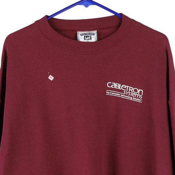 Vintage burgundy Cabletron Systems Lee Sweatshirt - mens x-large