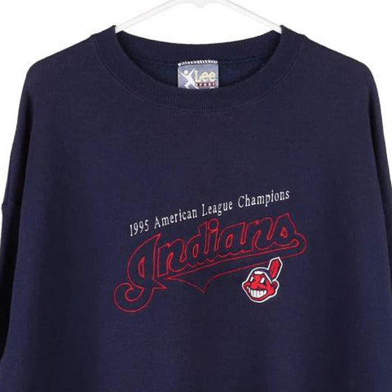 Vintage navy Cleveland Indians Lee Sweatshirt - mens x-large
