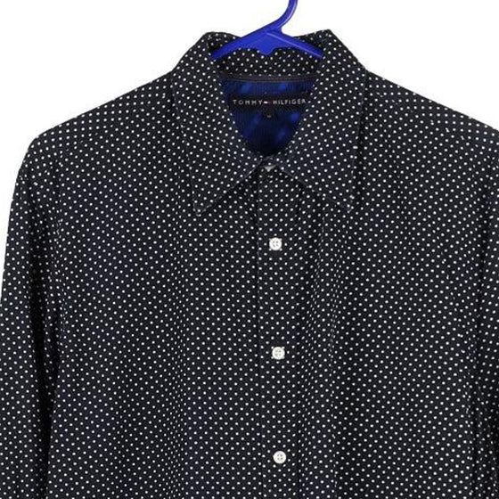 Vintage black Tommy Hilfiger Patterned Shirt - mens medium