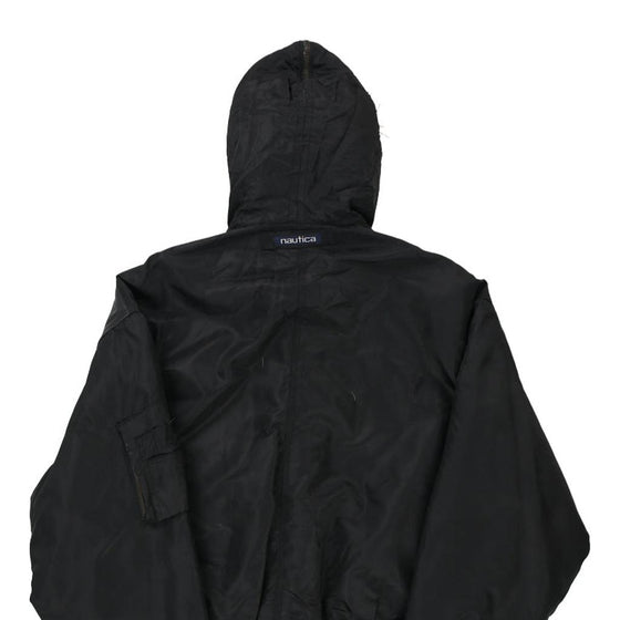 Vintage black Nautica Leather Jacket - mens xx-large