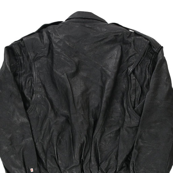 Vintage black Taylors Leatherwear Leather Jacket - mens large