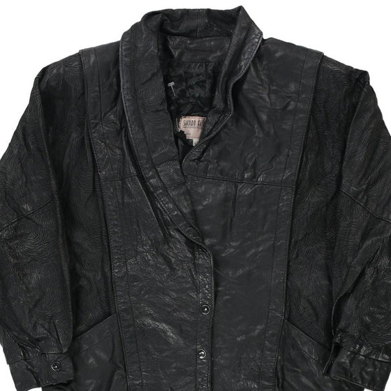 Vintage black Sharp Fashions Leather Jacket - womens small
