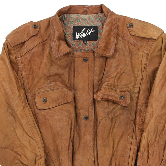 Vintage brown Winlit Leather Jacket - womens medium
