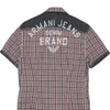 Vintage multicoloured Armani Jeans Short Sleeve Shirt - mens medium