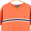Vintage orange Ralph Lauren T-Shirt - mens x-large