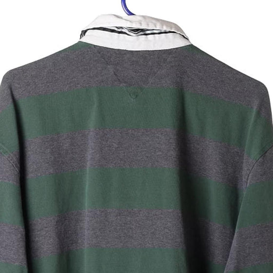 Vintage green Tommy Hilfiger Rugby Shirt - mens x-large