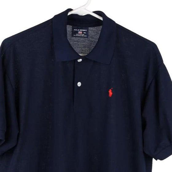 Vintage blue Bootleg Polo Sport Polo Shirt - mens x-large