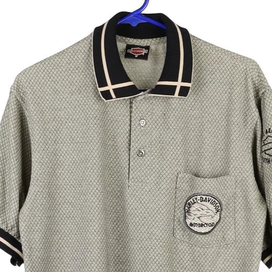 Vintage cream Myrtyle Beach, South Carolina Harley Davidson Polo Shirt - mens medium