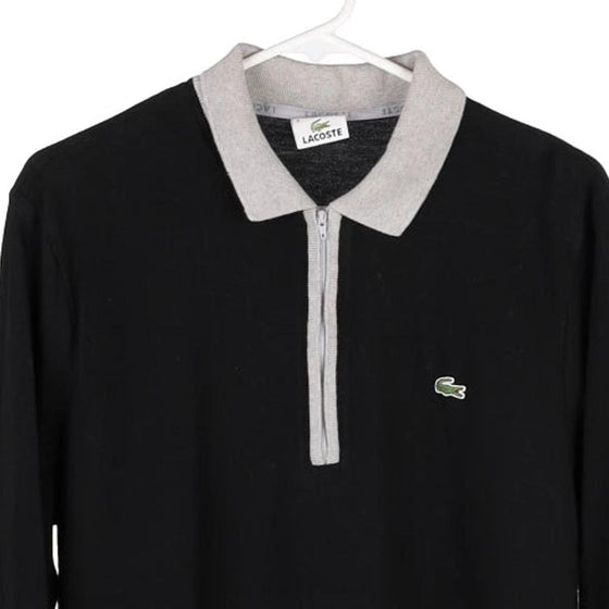 Vintage black Lacoste Long Sleeve Polo Shirt - mens large