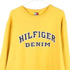 Vintage yellow Hilfiger Denim Sweatshirt - mens x-large