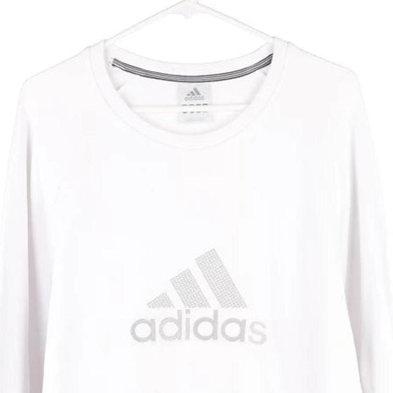 Vintage white Adidas Sweatshirt - mens x-large