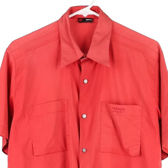 Vintage red Versace Sport Short Sleeve Shirt - mens large