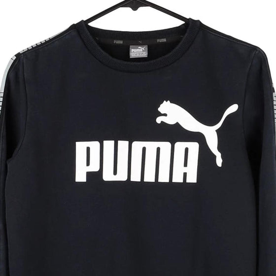 Vintage black Age 13-14 Puma Sweatshirt - boys x-large