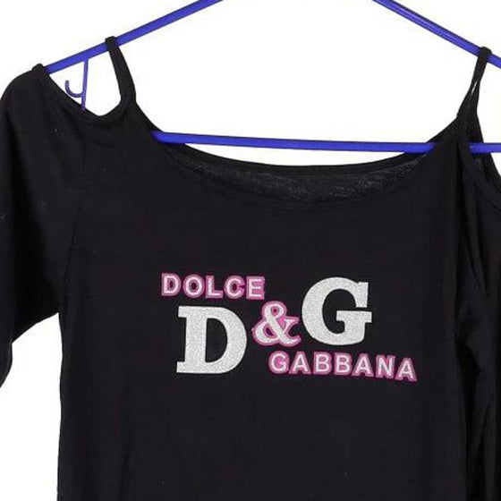 Vintage black Bootleg Dolce & Gabbana Top - womens small