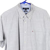 Vintage grey Tommy Hilfiger Short Sleeve Shirt - mens large
