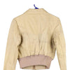 Vintage beige Unbranded Leather Jacket - womens x-small