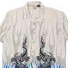 Vintage white Anchor Blue Patterned Shirt - mens x-large