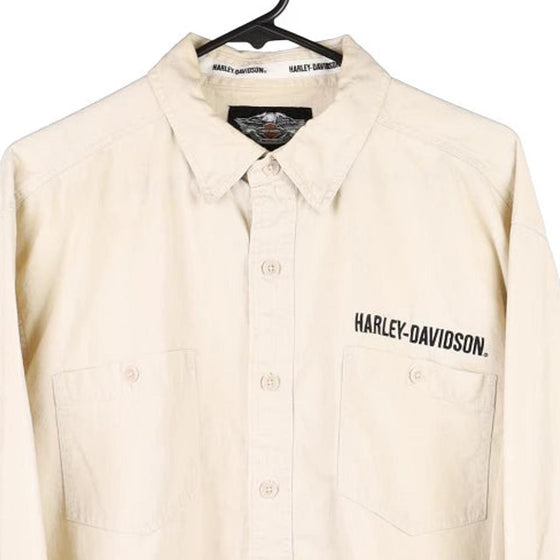 Vintage beige Harley Davidson Cord Shirt - mens large
