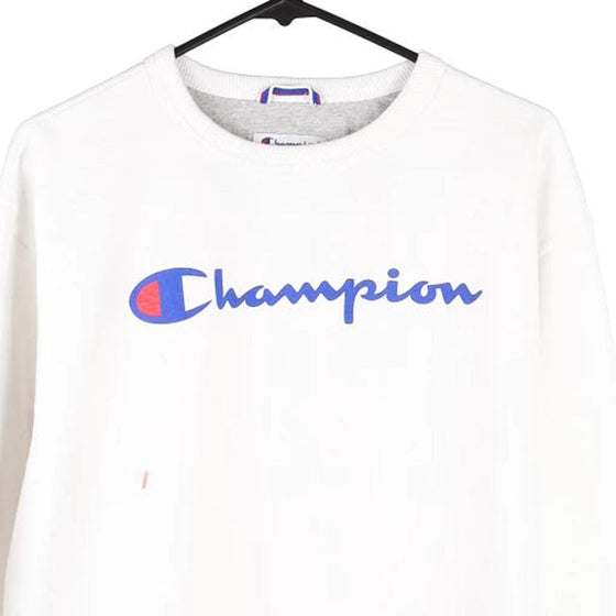 Vintage white Champion Sweatshirt - mens medium