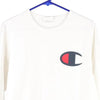 Vintage white Champion Long Sleeve T-Shirt - mens medium
